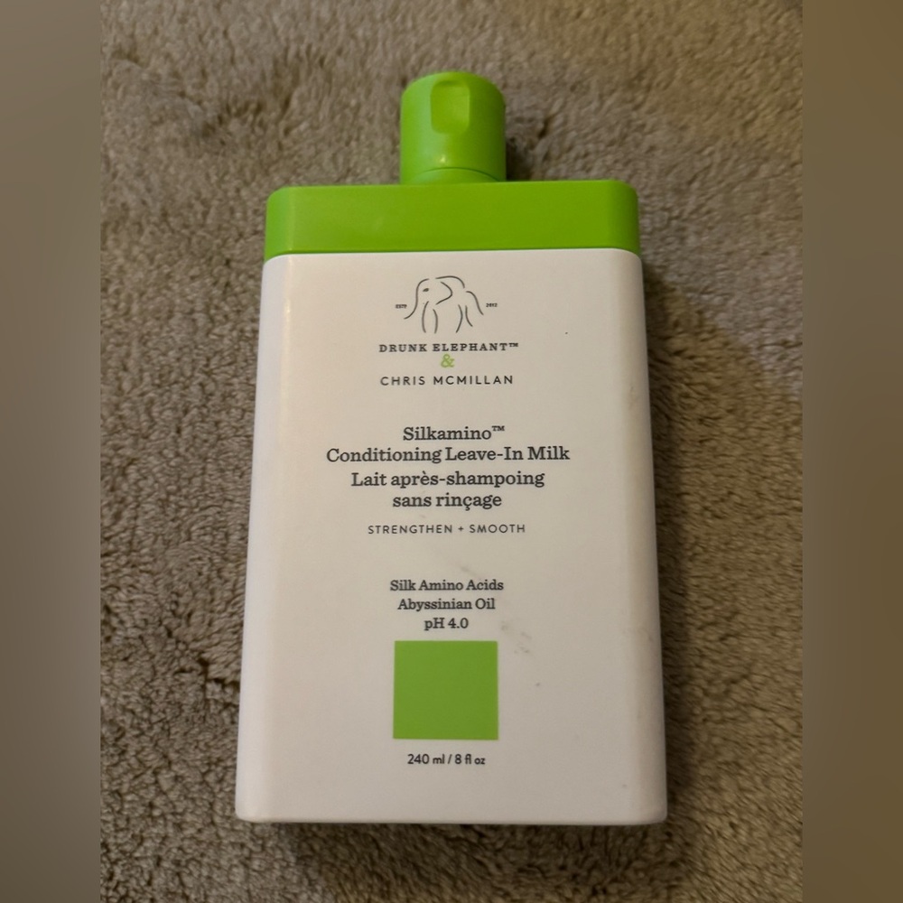 Drunk Elephant's Silkamino
Conditioning Leave-In Milk 8 Fl Oz New Never Opened